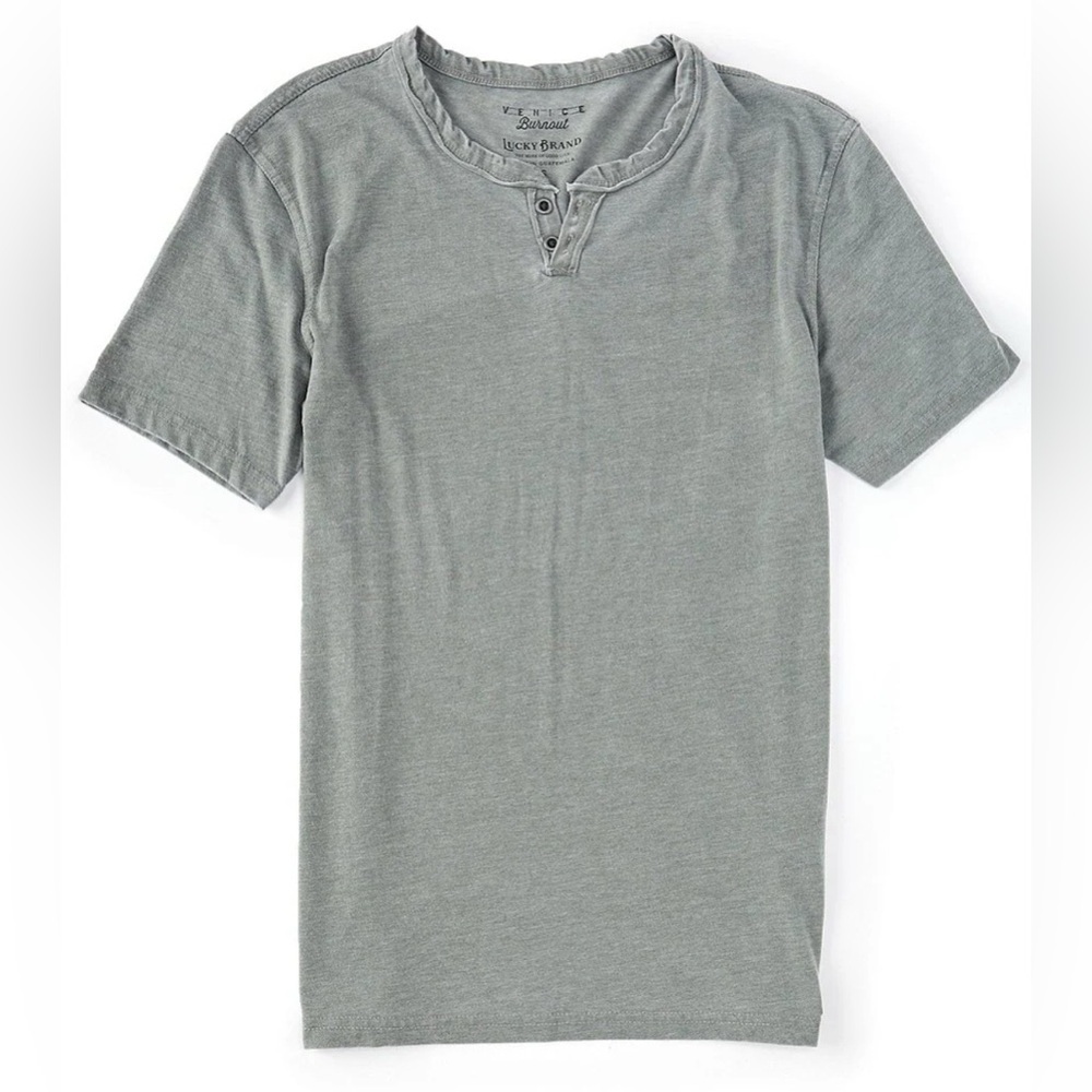 Lucky Brand
Short Sleeve Button Notch Neck Venice Burnout T-Shirt Mens Size S/P - Picture 1 of 10
